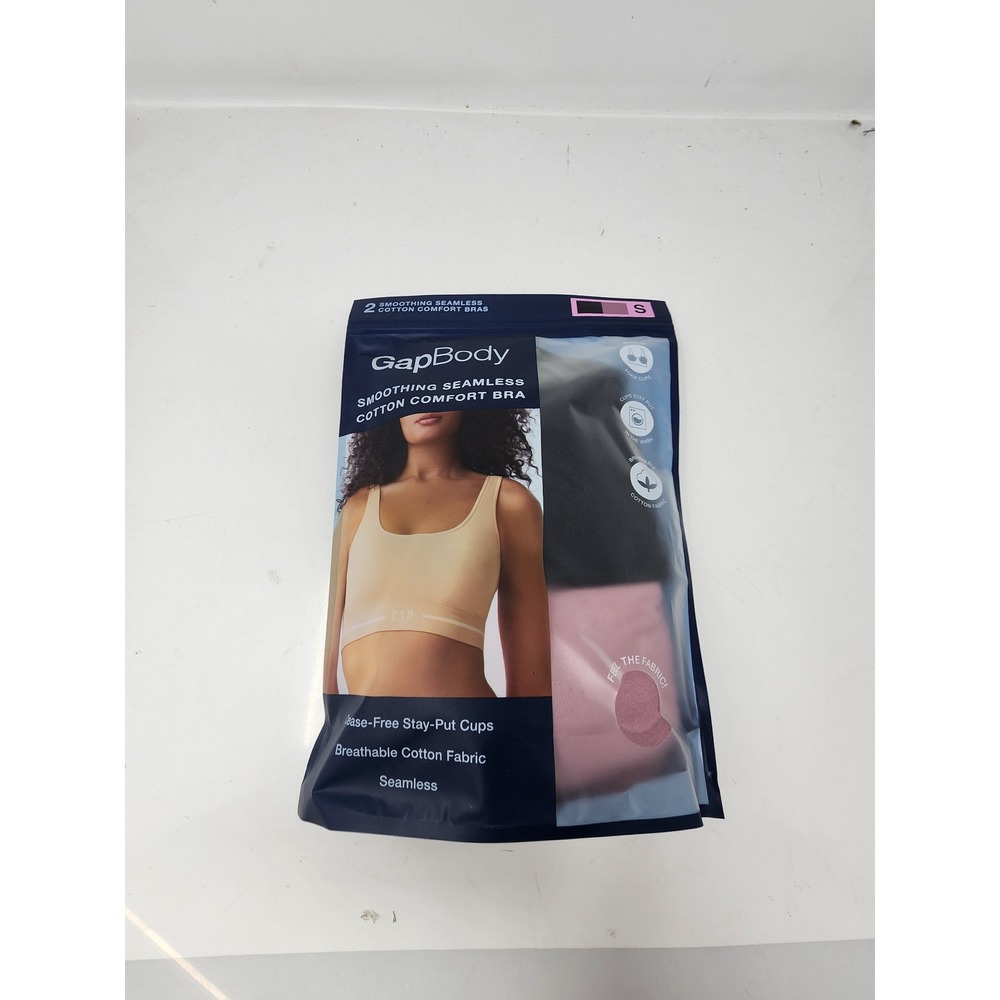 GapBody Womens Smoothing Seamless Bralette Pink Cotton Blend Casual Size Small